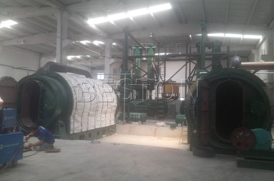 BLJ-6 waste tyre pyrolysis plant installed in Turkey