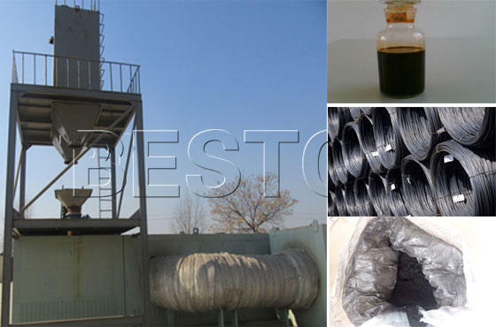 Beston waste tire pyrolysis machine for sale