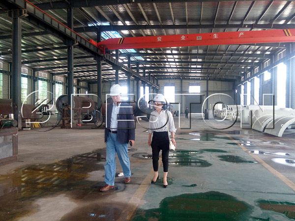 Korean customer in factory