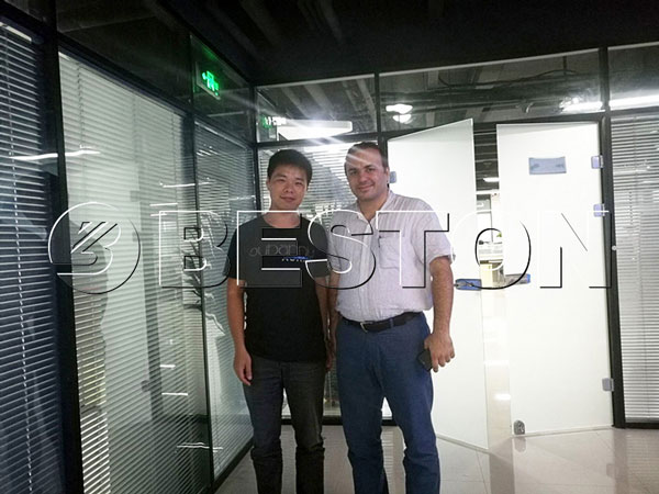 the customer with our sales manager