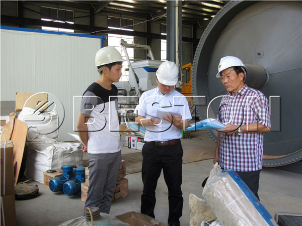 korean customer is examining goods