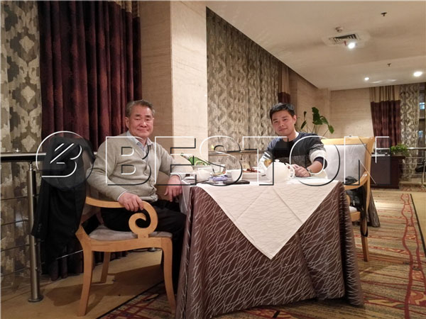 korean customer eating with our sales manager korean customer eating with our sales manager