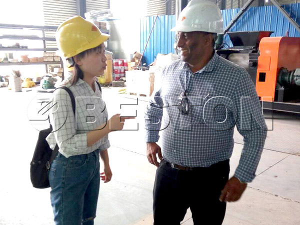 customer came for oil distillation plant